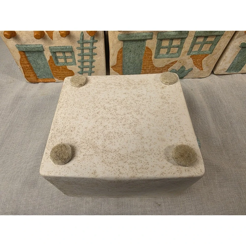 Vintage 4pc Southwest Pueblo‎ Adobe Kitchen Pottery Canisters